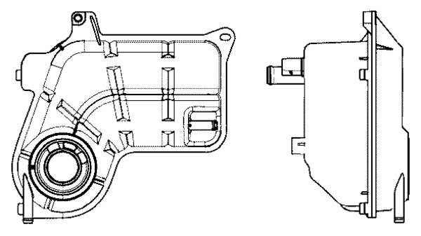 Розширювальний бачок, охолоджувальна рідина, AUDI A6 "2.5TDI "00-05, Mahle CRT26000S