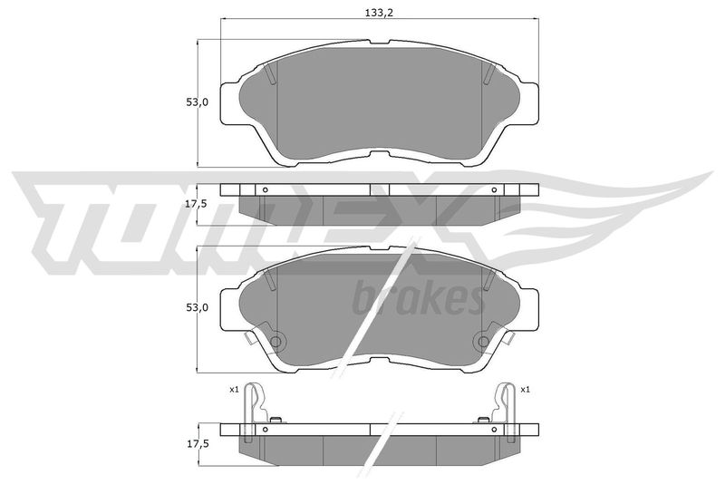 TOMEX Brakes fékbetétkészlet, tárcsafék TX 10-96