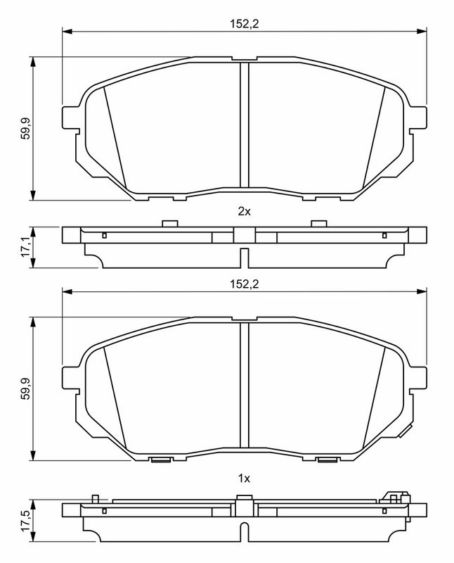0986494827 BOSCH Гальмівні колодки - Фото 9