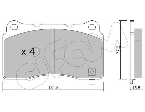 Set placute frana,frana disc 822-288-8 CIFAM