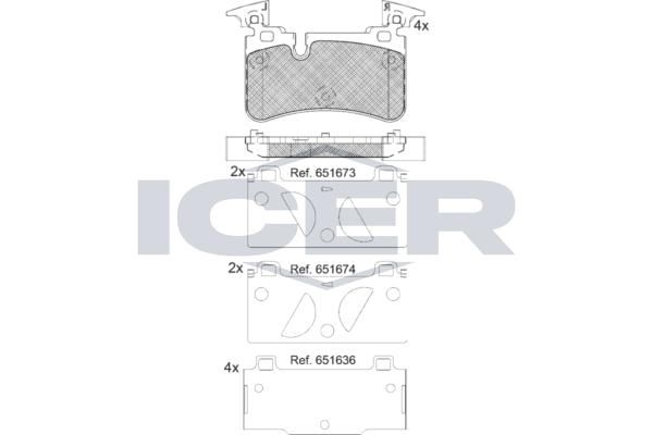 ANDEL 182209 - Brake Pad Set, disc brake