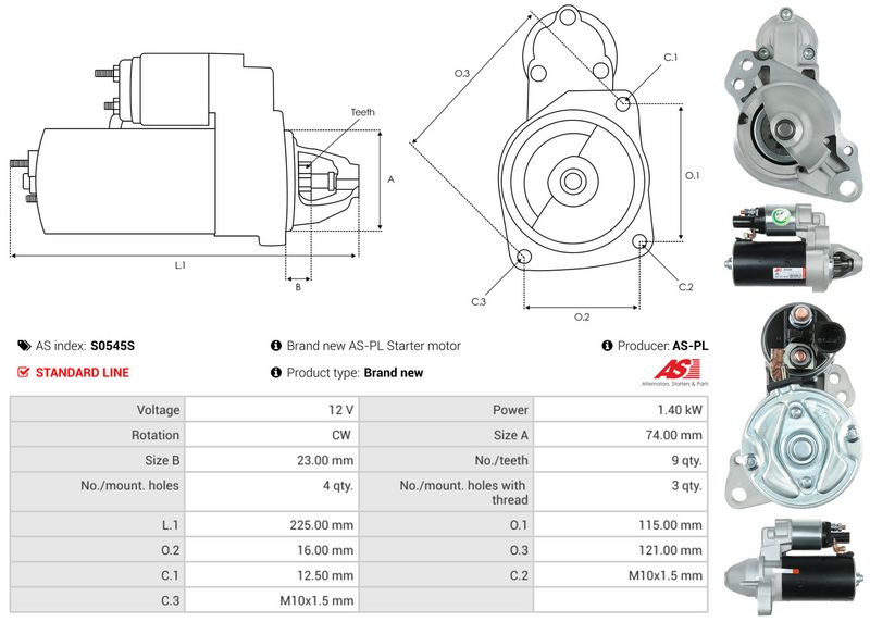 AS-PL S0545S Starter