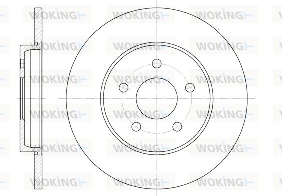Гальмівний диск, Woking D6661.00