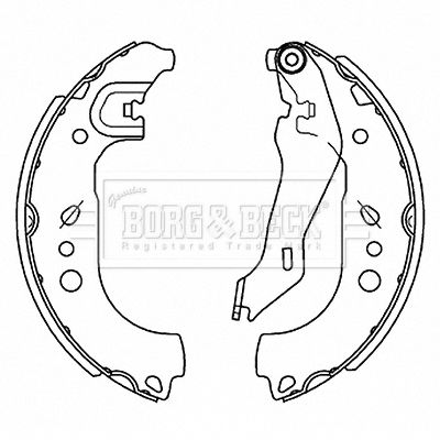 Комплект гальмівних колодок, Borg & Beck BBS6514