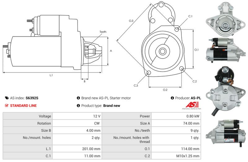 AS-PL S6392S Starter