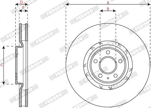 Disc frana DDF2774RC-1 FERODO
