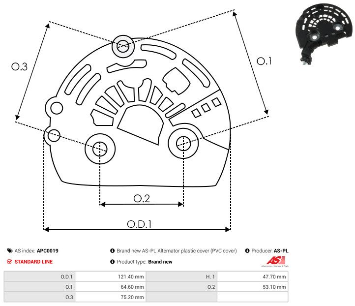 Kaitsekate, generaator, AS-PL APC0019