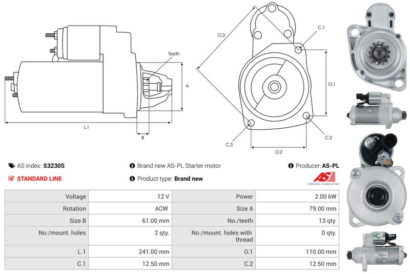 AS-PL S3230S Starteris