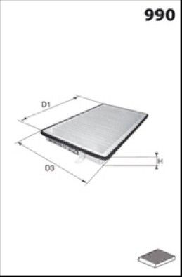MISFAT Filtre d'habitacle HB203