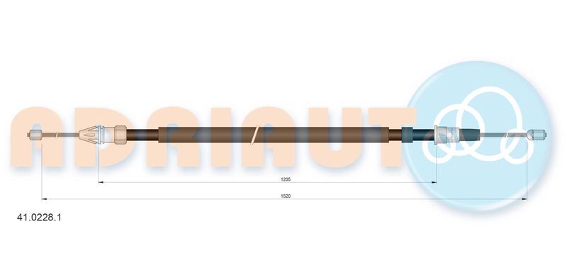 Тросовий привод, стоянкове гальмо, Adriauto 41.0228.1