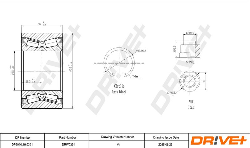Set rulment roata DP2010.10.0351 Dr!ve+