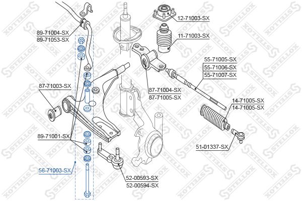 STELLOX 56-71003-SX Link/Coupling Rod, stabiliser bar