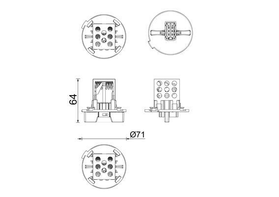 MAHLE ellenállás, belső tér szellőzés ABR 167 000P