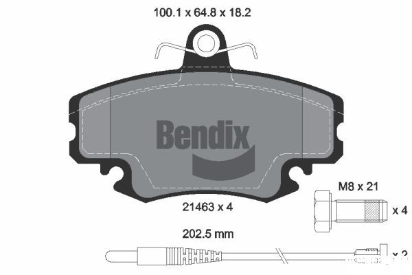 BENDIX Braking fékbetétkészlet, tárcsafék BPD1005