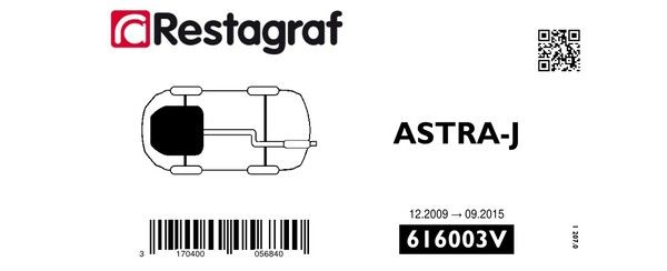 Kit de clip de fixation, carrosserie RESTAGRAF 616003V
