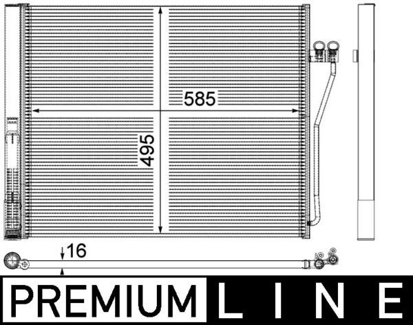 MAHLE Condensor, airconditioning AC 568 000P