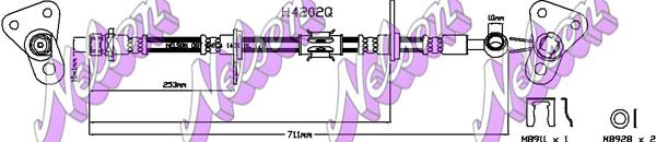 KAWE fékcső H4202Q