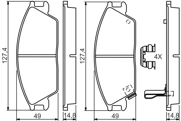 BOSCH 0 986 494 620 Brake Pad Set, disc brake