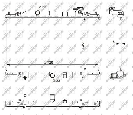 59206/ NRF РАДИАТОР MAZDA CX-5 2.0/2.5 11-