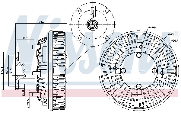 visko spojka MAN (přír. 77mm) 86226