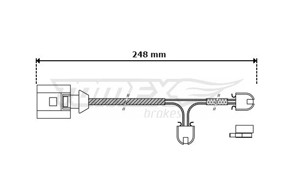 TOMEX Brakes figyelmezető kontaktus, fékbetétkopás TX 30-52