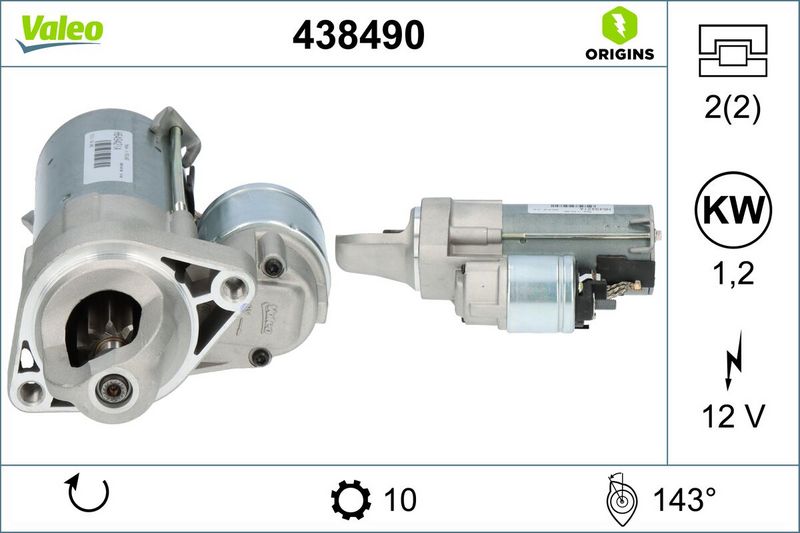 VALEO Startmotor / Starter 438490