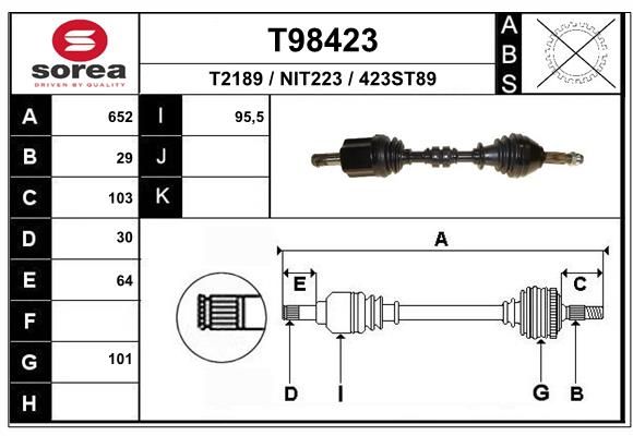 Приводний вал, Eai Group T98423