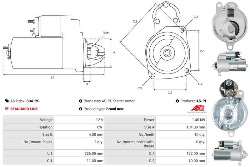 AS-PL S9412S Starter