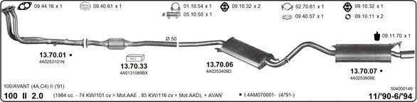 Sistema de gases de escape
