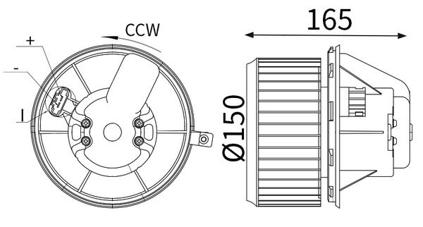 vnitřní ventilátor AB 450 000S