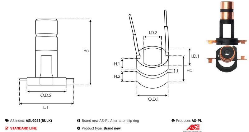 Rõngas, generaator, AS-PL ASL9021(BULK)