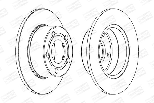 CHAMPION Volkswagen диск тормозной задн. Audi 100/A6