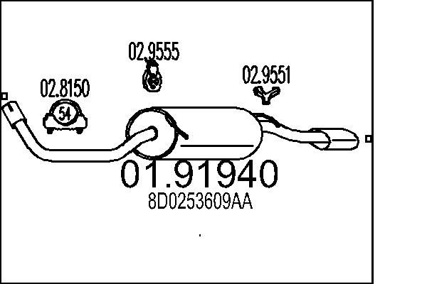 MTS hátsó hangtompító 01.91940