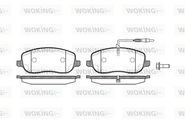 Комплект гальмівних накладок, дискове гальмо, Woking P979312