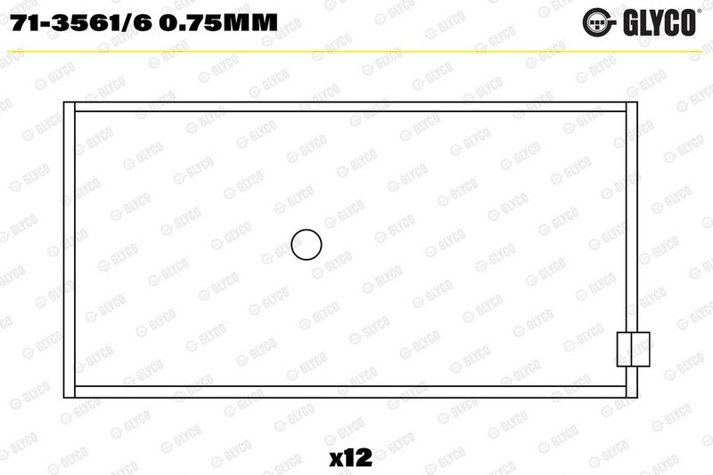 Cuzinet bielă GLYCO 71-3561/6 0.75mm
