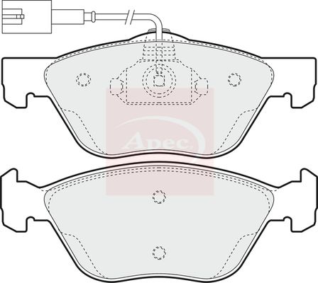 APEC Brake Pad Set, disc brake PAD1396