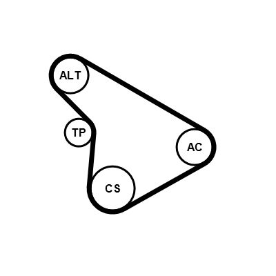 Soonrihmakomplekt, CONTINENTAL CTAM 5PK1212K1