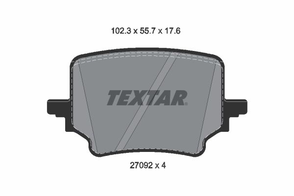TEXTAR fékbetétkészlet, tárcsafék 2709201