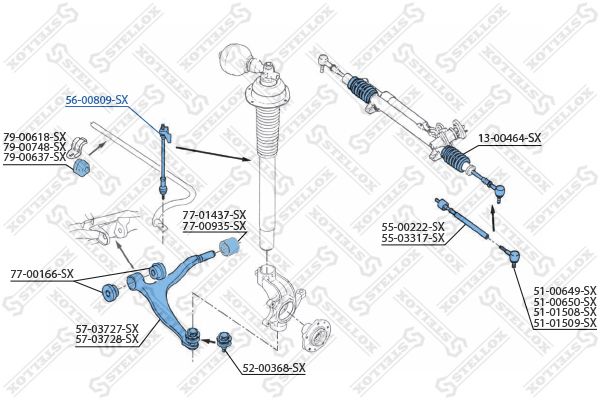 STELLOX 56-00809-SX Link/Coupling Rod, stabiliser bar