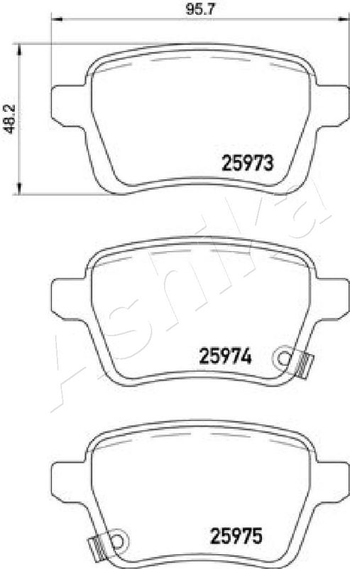 ASHIKA 51-00-0209 Brake Pad Set, disc brake