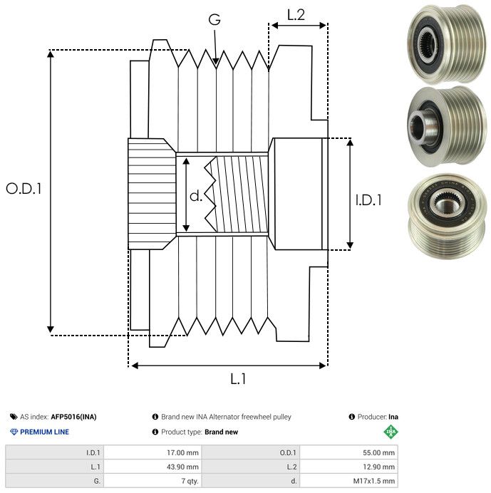 Generaatori vabakäik, AS-PL AFP5016(INA)