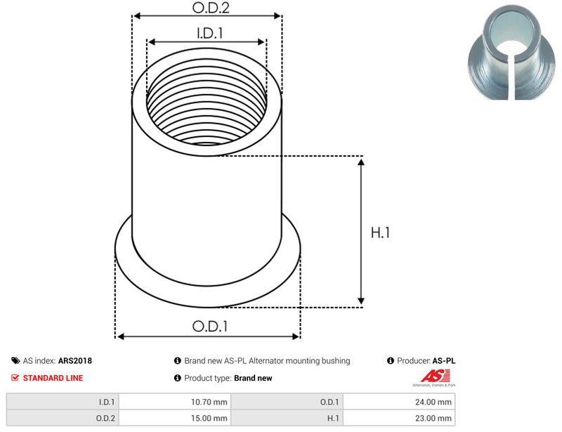 AS-PL ARS2018 Repair Set, alternator