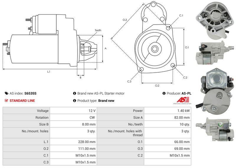 AS-PL S6535S Starter