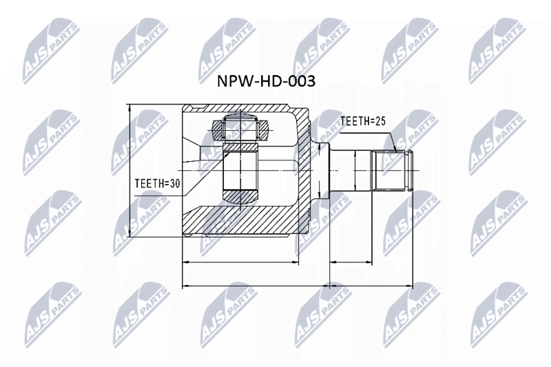 NTY csuklókészlet, hajtótengely NPW-HD-003