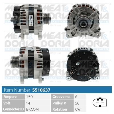 MEAT & DORIA Dynamo / Alternator 5510637