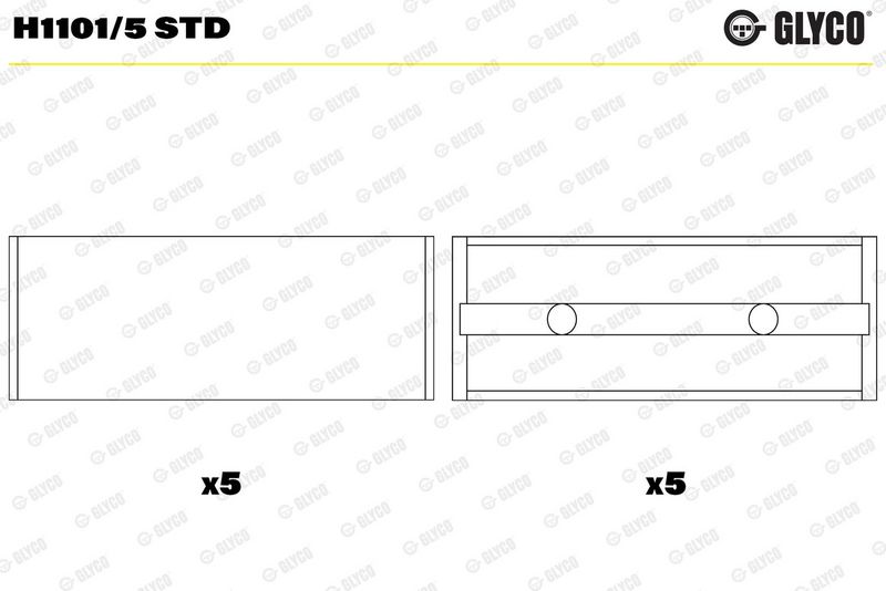 Coussinet+vilebrequin GLYCO H1101/5 STD
