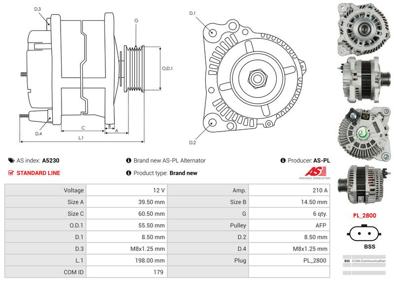 AS-PL A5230 Alternator