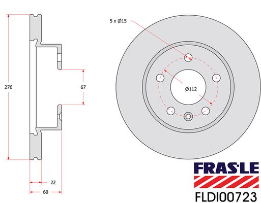 Brzdový kotouč FLDI00723