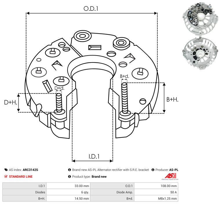 Kaitsekate, generaator, AS-PL ARC3142S