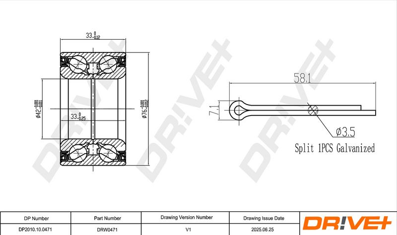 Set rulment roata DP2010.10.0471 Dr!ve+